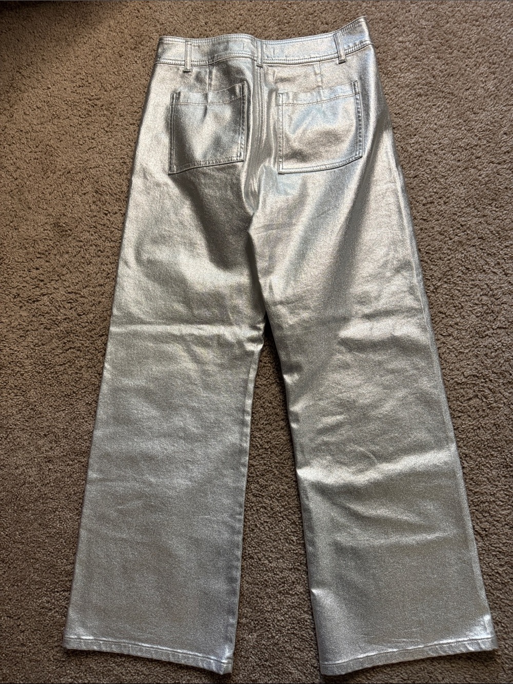 ANTONIO MELANI Silver Metallic Jeans - Picture 5 of 6